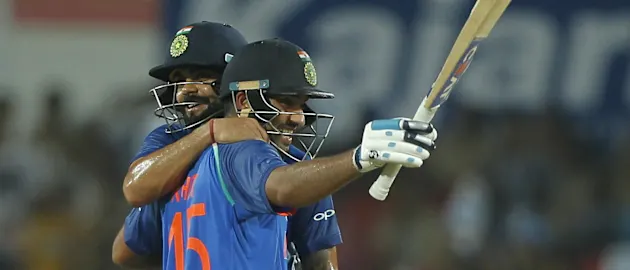 Rohit went on to hit a splendid ton to help India get over the line, and pick up a seven-wicket win.