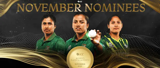 Nominees for the ICC Women's Player of the Month for November 2023
