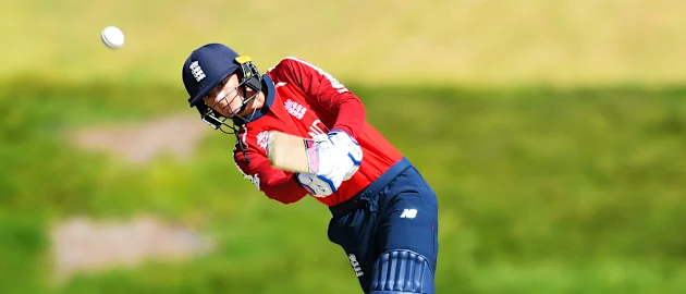 Danielle Wyatt of England bats during the ICC Women's T20 Cricket World Cup Warm Up match between England and New Zealand at Karen Rolton Oval on February 16, 2020 in Adelaide, Australia.