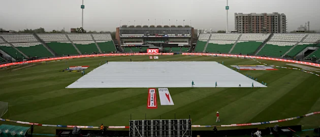 A general view of field prior to the game three of the One Day International series between Pakistan and Australia at Gaddafi Stadium on June 04, 2026 in Lahore, Pakistan. 