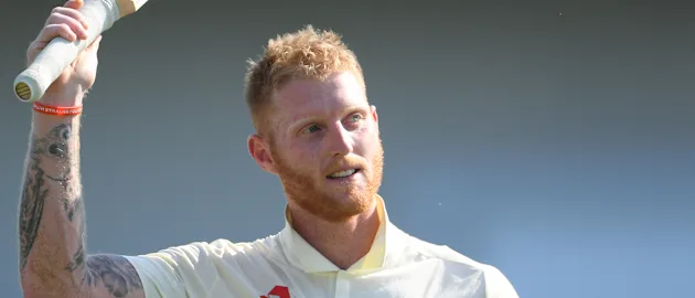 England batsman Ben Stokes celebrates at the end after hitting the winning runs after day four of the 3rd Ashes Test Match between England and Australia