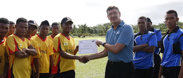 PNG's Player of the Match Boge Daniel Arua.
