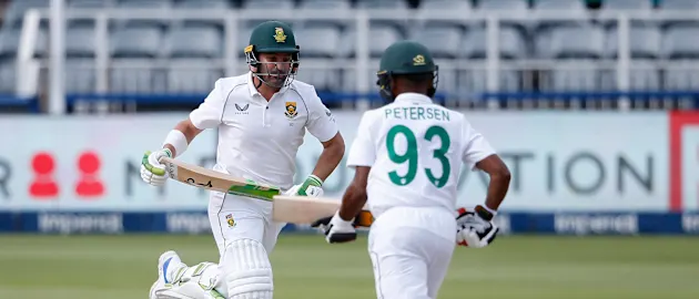 Dean Elgar and Keegan Petersen