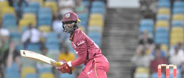 Hayden Walsh Jr scored an unbeaten 46 in the second ODI