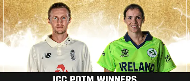 ICC Players of the Month for August - Joe Root and Eimear Richardson