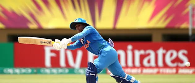 Mithali Raj of India bats during the ICC Women's World T20 2018 match between India and Pakistan at Guyana National Stadium on November 11, 2018 in Providence, Guyana.