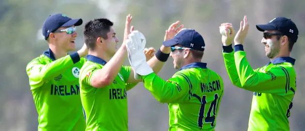 David Delany celebrate after taking wicket-2