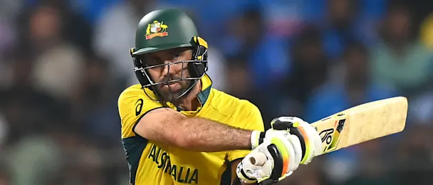 Glenn Maxwell of Australia bats during the ICC Men's Cricket World Cup India 2023 match between Australia and Afghanistan 