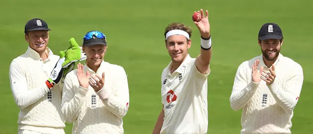 Broad celebrates his 500th Test wicket