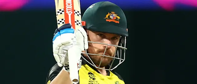 Aaron Finch of Australia celebrates reaching a half century during the ICC Men's T20 World Cup match between Australia and Ireland 1920x1080