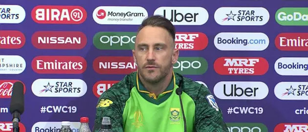 CWC19: SA v WI - Faf du Plessis post-match interview