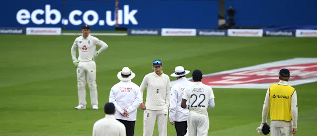 Day one was a stop-start affair with the rain lashing out