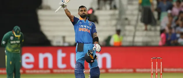 Kohli celebrates his 33rd ODI century