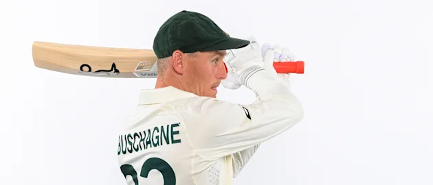 Marnus Labuschagne showing off his WTC Final shirt