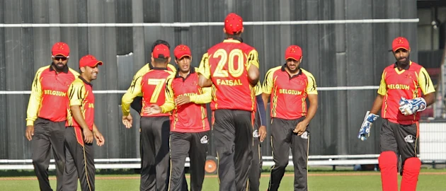 Action from the Belgium v Spain match