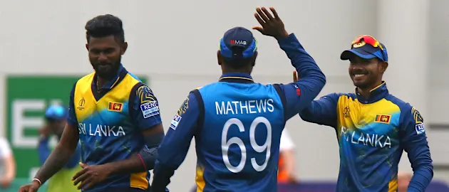 Udana celebrates a wicket