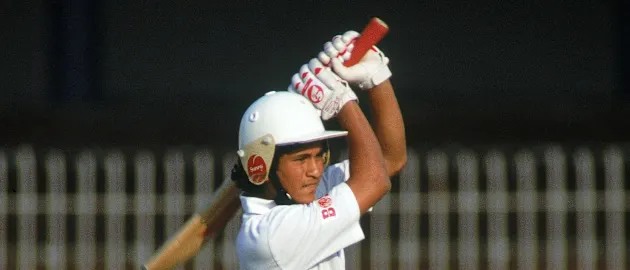 Tendulkar in his first Test series against Pakistan.