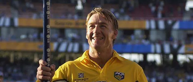64209 Andy Bichel of Australia celebrates