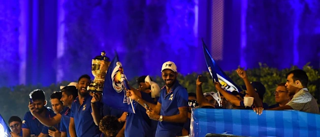 Mumbai Indians celebrate 2019 IPL victory