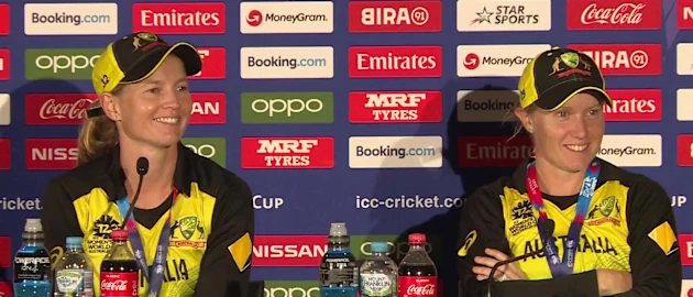 Australia-player-Alyssa-Healy-and-Captain-Meg-Lanning-post-match-080320_Moment