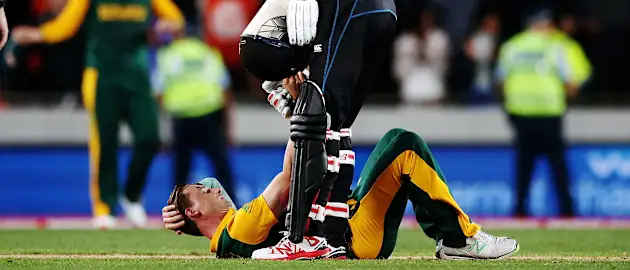 South Africa lost to New Zealand in the 2015 World Cup semi-final at Auckland