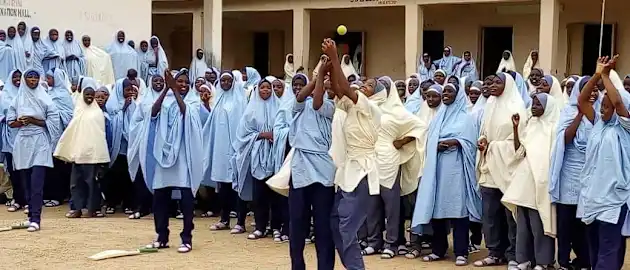 Girls participating in cricket sessions in Zamfara State, Nigeria