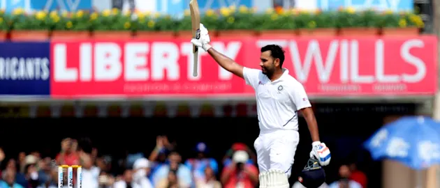 Rohit Sharma brought up India's third double hundred of the series