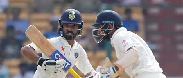 Ajinkya Rahane and Cheteshwar Pujara stitched an unbeaten 93-run partnership for the fifth wicket