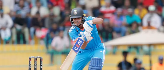 Shubman Gill of India bats during the Asia Cup Super Four match between India and Pakistan at R. Premadasa Stadium on September 10, 2023 in Colombo, Sri Lanka.