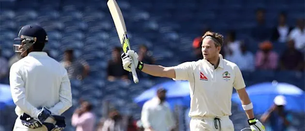 Steven Smith scored 109, as Australia added 142 to its overnight score of 143 for 4.