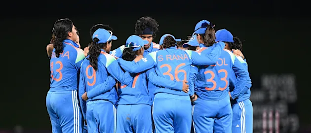 Indian squad in a huddle