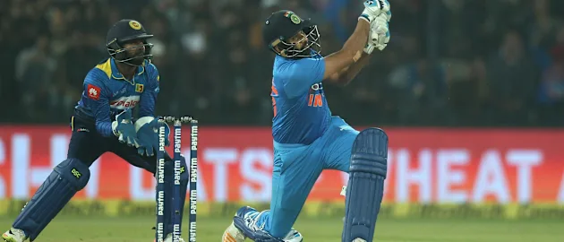 The Indian captain was in fine form smashing 12 boundaries and 10 sixes in his innings.