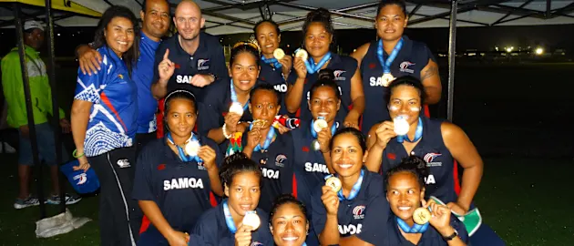 Samoa's gold medal winning team at the 2015 Pacific Games