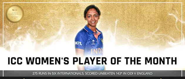 Winner will receive a gold medallion from the ICC