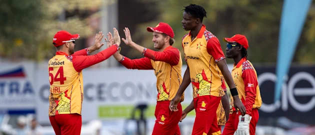 Zimbabwe held on to grab a nervy win against Namibia in the T20I tri-series