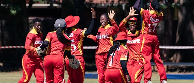Zimbabwe Women celebrate