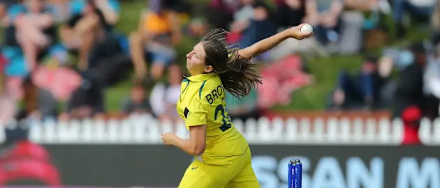 Darcie Brown of Australia bowls (2)