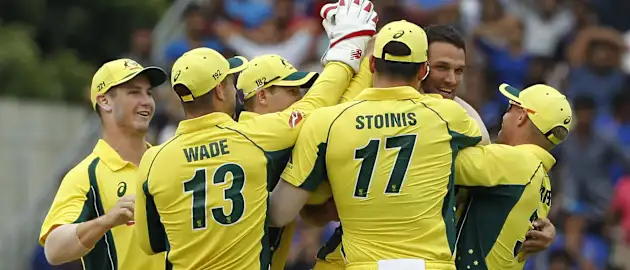 Australia team celebrating
