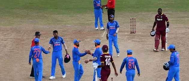 Windies was kept to 205 for 6 in 43 overs as India eased to a 105-run win.
