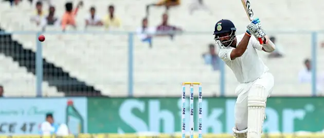 Cheteshwar Pujara held fort for India with a defiant, unbeaten 47 off 102 deliveries