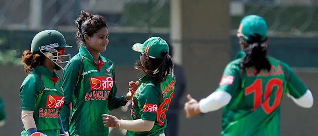 Bangladesh Women celebrating