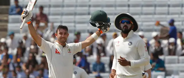 Glenn Maxwell scored his maiden Test century to lead Australia to a strong first-innings position.