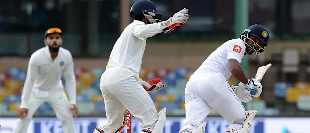 Dimuth Karunaratne remained unbeaten on 92 at stumps as Sri Lanka finished the day at 209 for 2