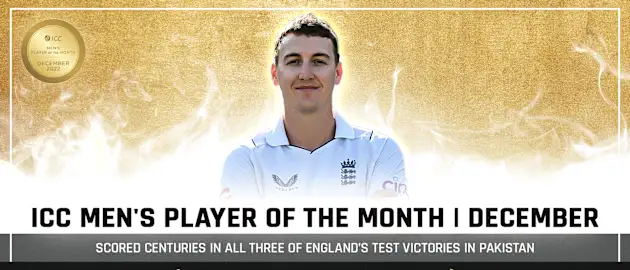 England's Harry Brook takes home the ICC Men's Player of the Month for December 2022