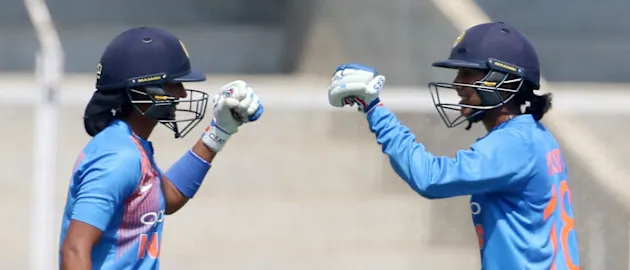 Smriti Mandhana (right) and Harmanpreet Kaur (left) will be leading the two teams in the Women's T20 Challenge Match