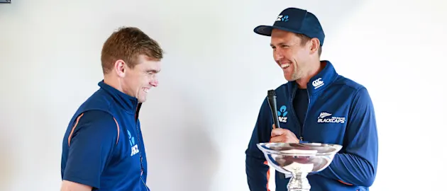 Trent Boult and Tom Latham