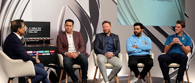 Rohit Sharma joined Pat Cummins, Harsha Bhogle, Ross Taylor and Ian Bell at "An Afternoon With Test Cricket Legends" ahead of the ICC WTC Final.