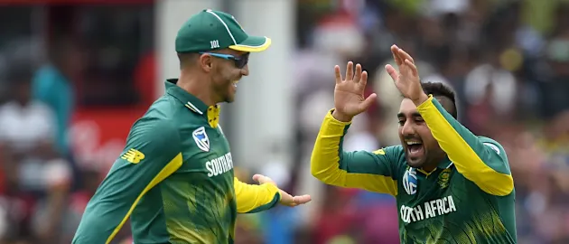 Tabraiz Shamsi and Faf du Plessis