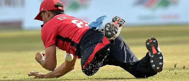 Hong Kong bowler Ehsan Khan