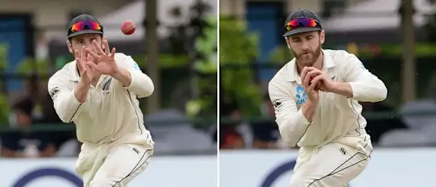 Kane Williamson takes an easy catch at short cover to dismiss Lahiru Thirimanne